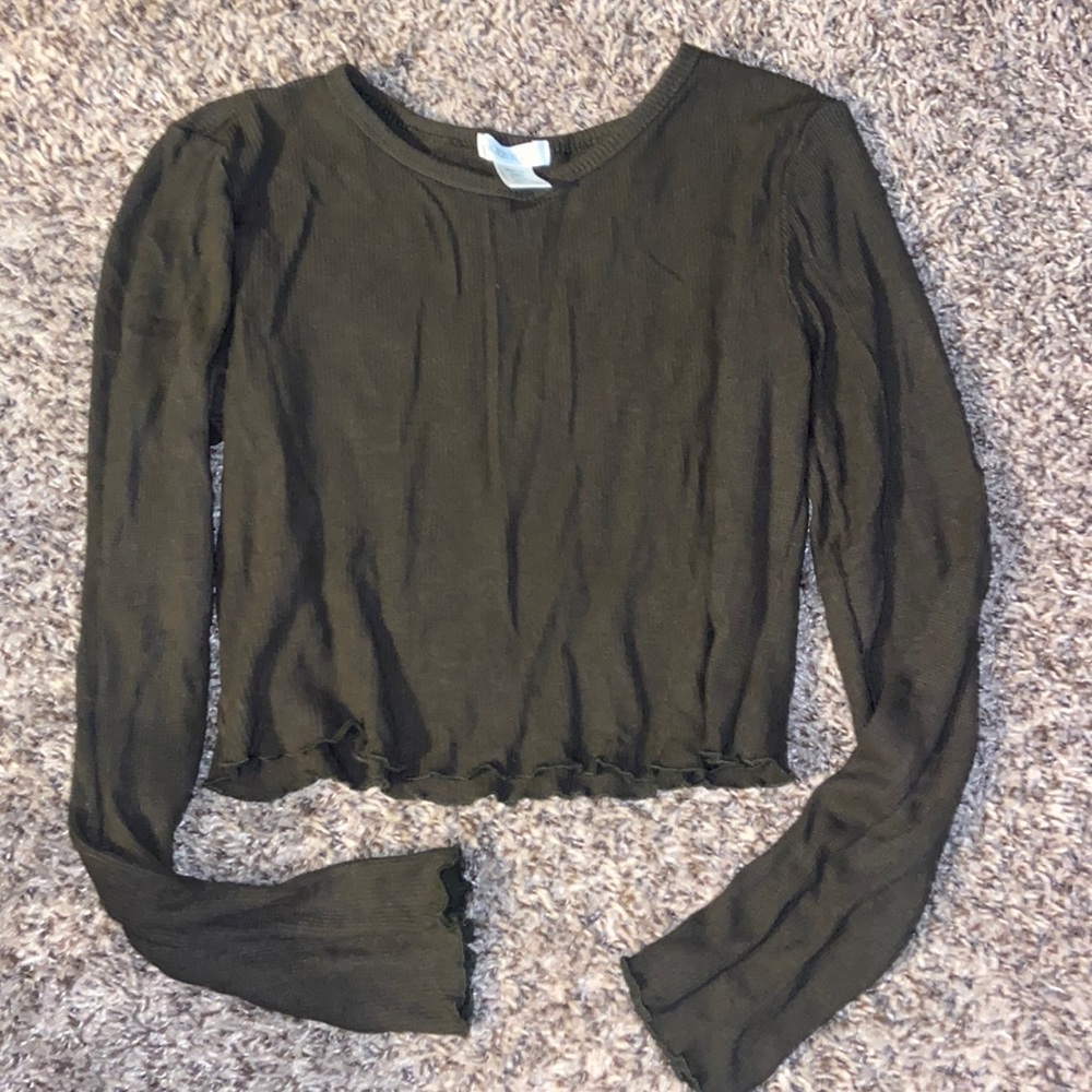 Nice Military Dark Green Long sleeve shirt